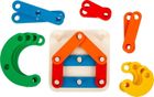 Small Foot, drewniana układanka, litery i cyfry