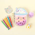 Smiki, Bubble Tea, szkicownik z kredkami i akcesoriami