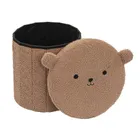 Smiki, Miś, pufa do przechowywania, pluszowa, brązowa