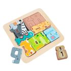Smiki, puzzle drewniane, cyfry, 9 elementów