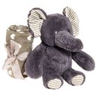 Smiki, Słoń, koc, szary, serca, 75-90 cm