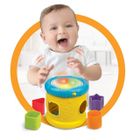 Smily Play, 2w1, świecący bębenek, sorter, 4 klocki