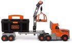 Smoby, Black&Decker, ciężarówka z walizką z narzędziami 2w1