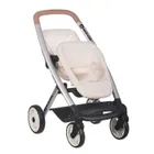 Smoby, Maxi Cosi, spacerówka dla lalek bliźniąt, beżowa