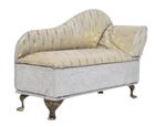 Sofa szkatułka na biżuterię, jasno-szara, 23-9-16 cm
