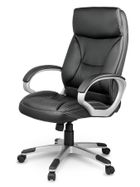 Sofotel, fotel biurowy, skórzany, czarny