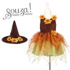 Souza! Czarownica Sabrina, strój dla dzieci z kapeluszem, 3-4 lata