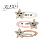 Souza! Dagmar, spinki do włosów owinięte wstążką z brokatowymi gwiazdkami, 3 szt.