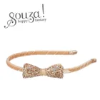 Souza! Francis, opaska z kokardą i cekinami, złota