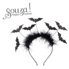 Souza! Hermione, opaska z futerkiem i nietoperzami, czarna