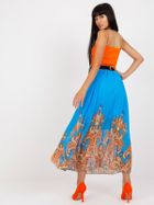 Spódnica damska, plisowana, niebieska, Italy Moda