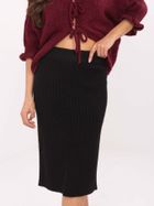 Spódnica damska z wełną, czarna, Sublevel