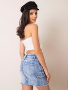 Spódnica jeansowa damska, niebieska, Denim Innovative Desing