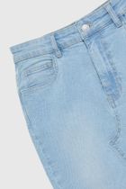 Spódnica jeansowa damska, niebieska, Moodo