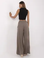 Spodnie damskie, brązowe, Italy Moda