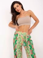 Spodnie damskie, zielone, Italy Moda
