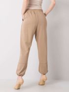 Spodnie dresowe damskie, beżowe, Ex Moda