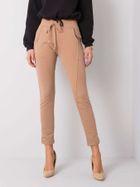 Spodnie dresowe damskie, beżowe, Relevance