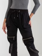 Spodnie dresowe damskie, czarne, Ex Moda