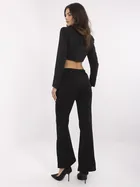 Spodnie dresowe damskie, czarne, Italy Moda