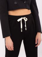 Spodnie dresowe damskie, czarne, Italy Moda