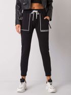 Spodnie dresowe damskie, czarne, Relevance