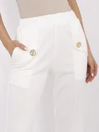 Spodnie dresowe damskie, ecru, Italy Moda