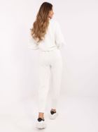 Spodnie dresowe damskie, ecru, Italy Moda