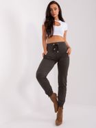 Spodnie dresowe damskie, khaki, Relevance