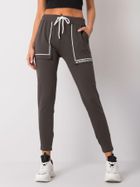 Spodnie dresowe damskie, khaki, Relevance