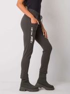 Spodnie dresowe damskie, khaki, Relevance