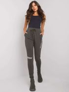 Spodnie dresowe damskie, khaki, Relevance