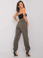 Spodnie dresowe damskie, khaki, Relevance