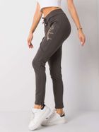 Spodnie dresowe damskie, khaki, Relevance