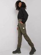 Spodnie dresowe damskie, khaki, Rue Paris