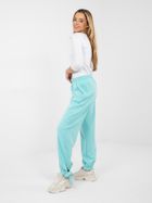 Spodnie dresowe damskie, miętowe, Italy Moda