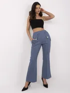 Spodnie dresowe damskie, niebieskie, Italy Moda