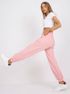 Spodnie dresowe damskie, różowe, Ex Moda