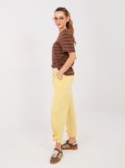 Spodnie dresowe damskie, żółte, Italy Moda
