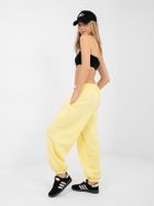 Spodnie dresowe damskie, żółte, Italy Moda