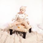 Spodnie dresowe dziewczęce, beżowe, Nicol