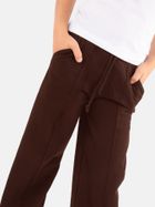 Spodnie dresowe dziewczęce, wide, brązowe, Tup Tup