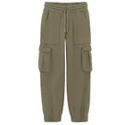 Spodnie dresowe khaki cargo regular NOWEAR