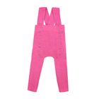 Spodnie dziewczęce na szelkach, różowe, Nicol