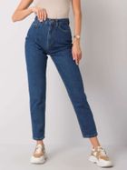 Spodnie jeansowe damskie, mom fit, denim, Rue Paris