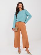 Spodnie jeansowe damskie, pomarańczowe, Italy Moda