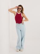 Spodnie jeansowe damskie, wide, niebieskie, Sublevel