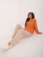 Spodnie materiałowe damskie, beżowe, Lakerta