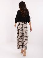 Spodnie materiałowe damskie, beżowe, Sublevel