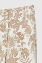 Spodnie materiałowe damskie, białe, Moodo